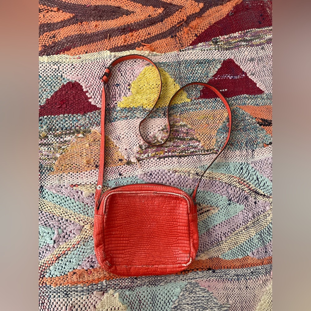 Rachel Comey Orange Textured Crossbody Bag